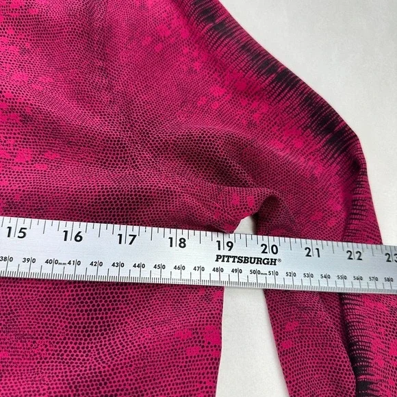EQUIPMENT Femme Pink Black Snake Print Silk Button Up Shirt Size XS Long Sleeves - Picture 8 of 16